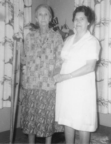 Josie Kernodle with Nurse in mid 1960's