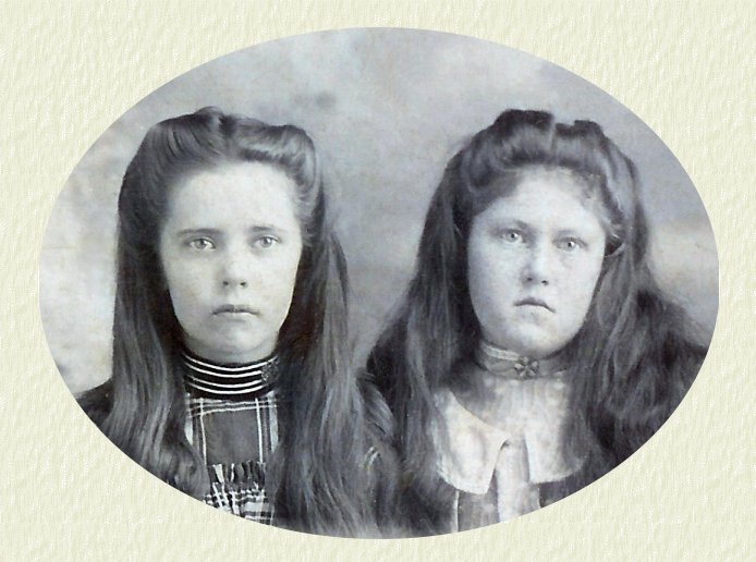 Mattie Eugenia Bills and Clemmie A. Cook as young girls