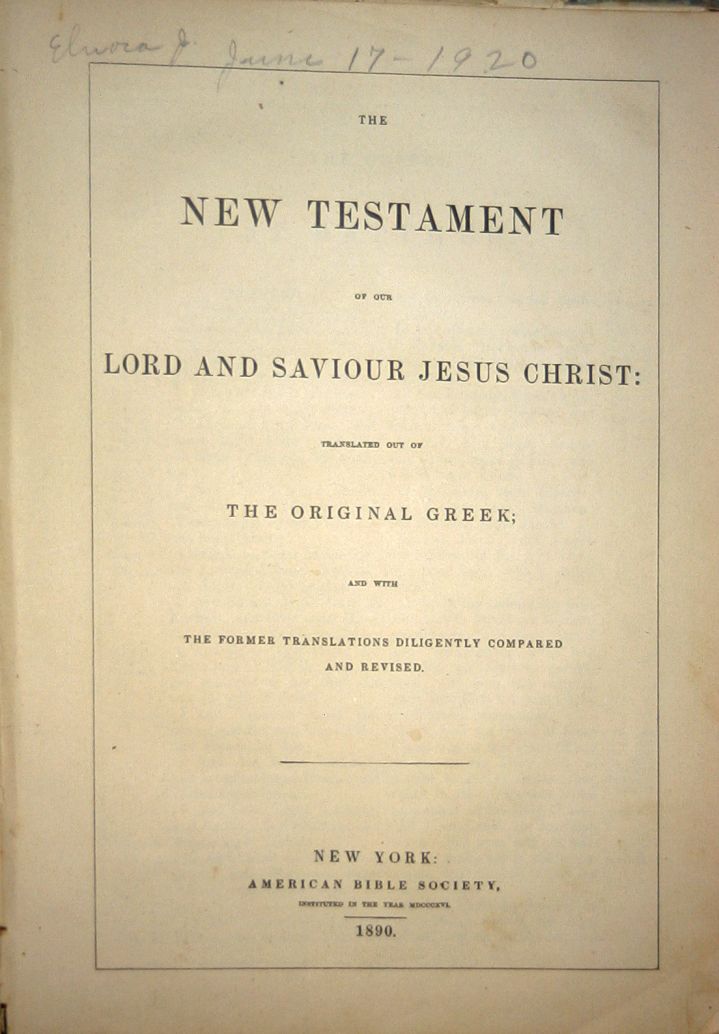 Watson Family Bible - Frontispiece