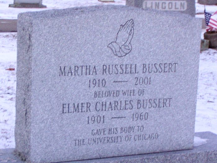 Elmer Charles and Martha Russell Bussert - Picture from Priscilla Fanning Jan 2004
