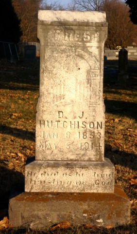 Judge D. J. Hutchison Tombstone - taken 7 Dec 2002
