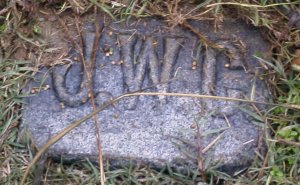 J. W. Carne Footstone - Taken by JWH 25 Nov 2000