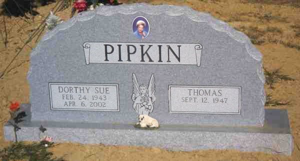 Dorthy Sue Pipkin Tombstone - Picture by JWH 8 Aug 2002
