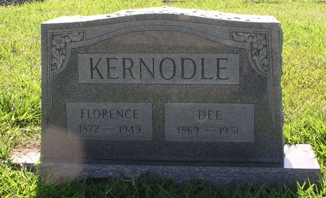 Dewitt and Florence Kernodle Tombstone - Taken 7 Aug 2006