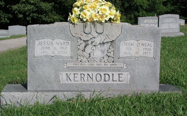 Asa & Josie Kernodle Tombstone - Taken 6 Dec 2002