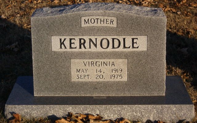 Virginia Kernodle Tombstone - Taken 6 Dec 2002