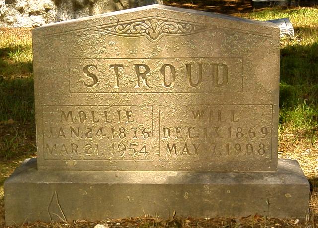 Will and Mollie Stroud Tombstone - Taken 20 Jun 2003